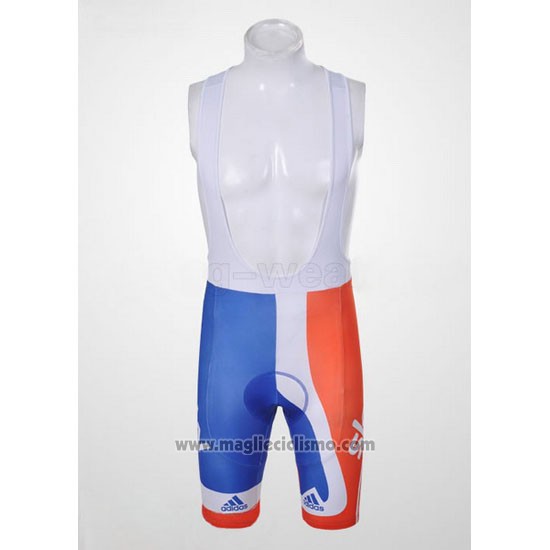 2012 Abbigliamento Ciclismo Sky Campione Regno Unito Arancione e Blu Manica Corta e Salopette
